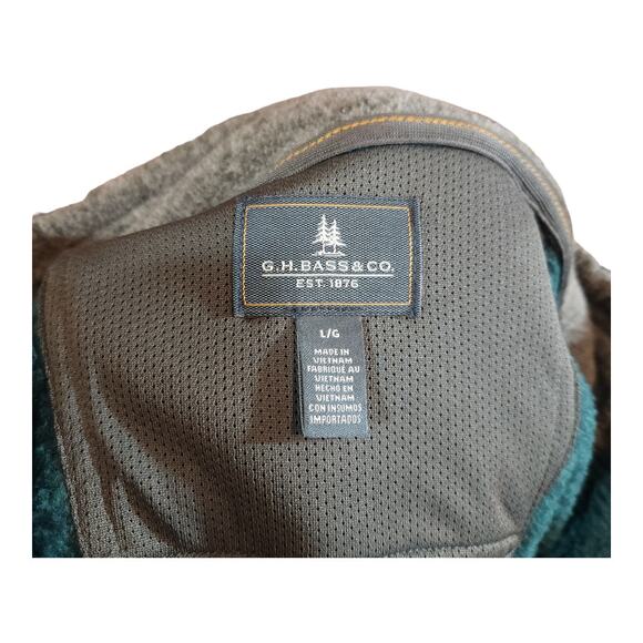 G.H. Bass Arctic Terrain Polar Fleece Quarter-Snap Pullover Outdoor Men's L - Picture 5 of 5